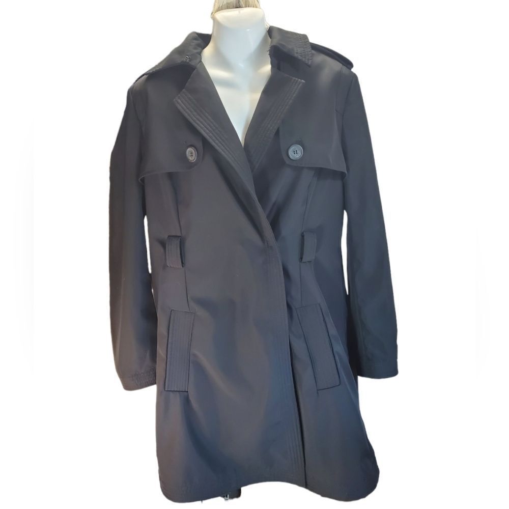 NARCISO RODRIGUEZ black trench coat L